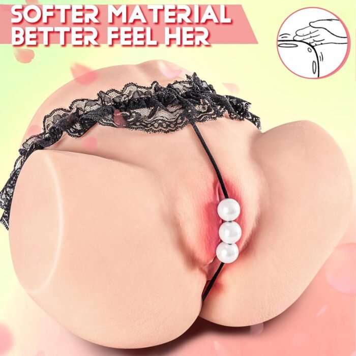 10LB Sex Doll Butt with Sucking Vibrating Motor, Automatic Flesh Realistic Male Masturbator with Plump Vagina, Sex Dolls for Men Silicone Pocket Pussy with Vaginal Channel Adult Sex Toys - Image 3