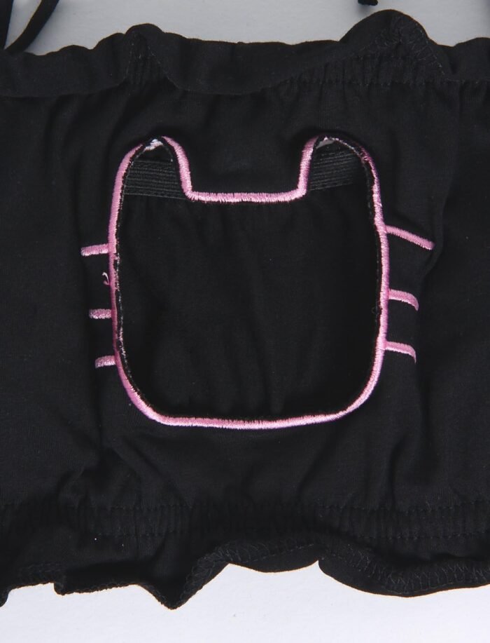 JustinCostume Women's Cosplay Lingerie Set Kitten Keyhole Cute Sexy Outfit - Image 4
