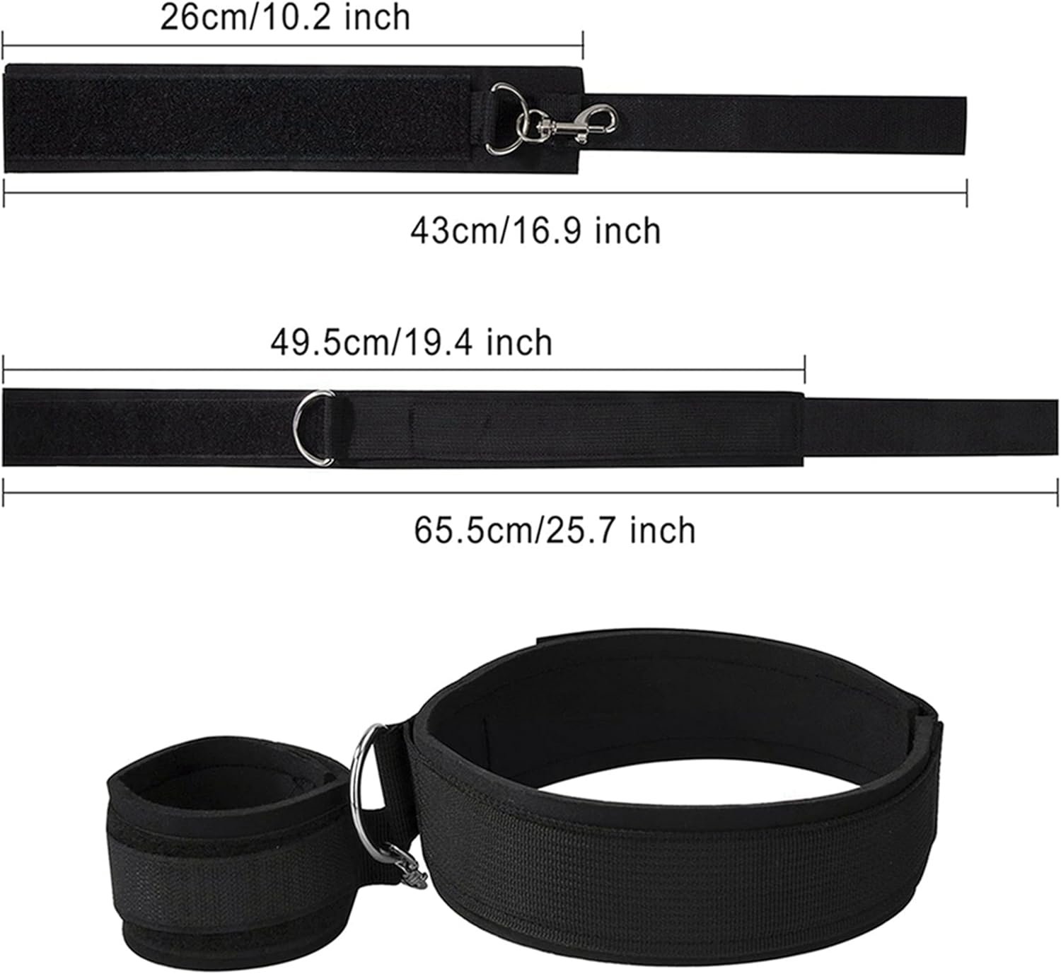 Sex Bonding for Couples Hand Leg Cuffs Ankle Wrist Resistance Bands Thigh Wrist Cuffs Restraints Sex Toys BDSM Bondage Kit Adjustable Wrist and Ankle Restraint Ropes & lanyards Adult Play Sweater - Image 4