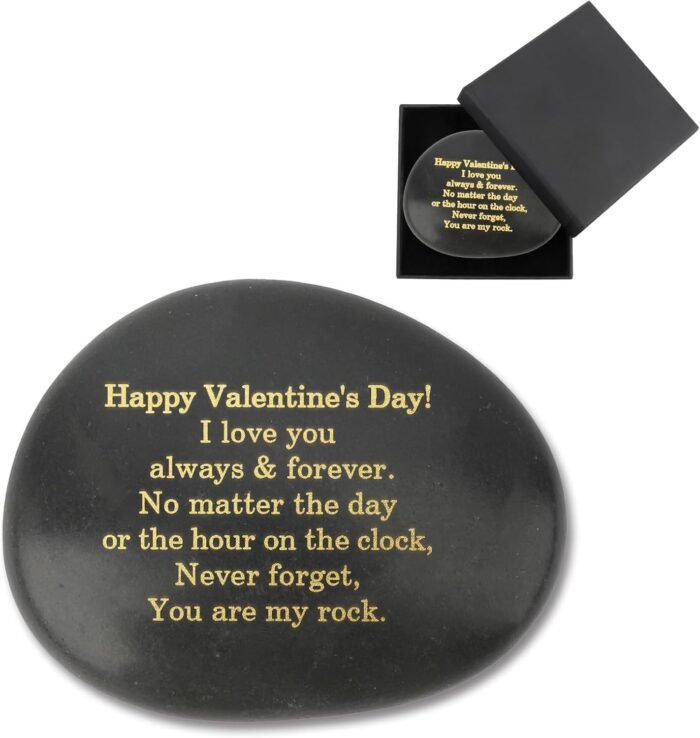 Valentines Day Gifts for Him Her Couple Gifts Engraved Rock Gifts for Boyfriend Girlfriend Gifts for Couples Mens Valentines for Him Men Valentine's Gifts for Husband Wife Couples Unique Gifts