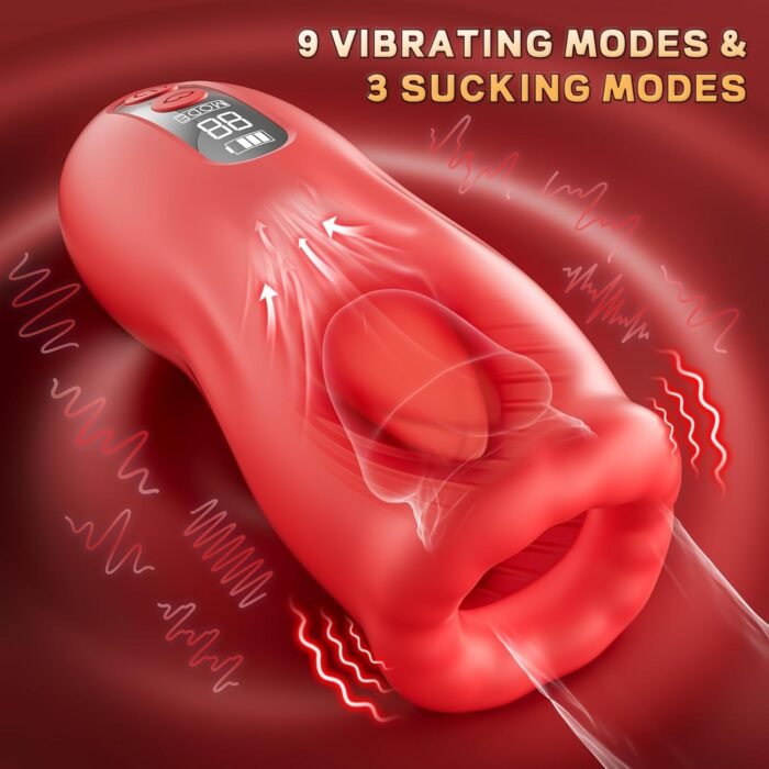 Male Masturbator Sex Toy for Men – Penis Trainer Vibrator with 9 Vibration & 3 Suction, App Control Pocket Pussy, Penis Pump Blowjob Stroker for Endurance Training, Adult Sex Toy for Couples - Image 3