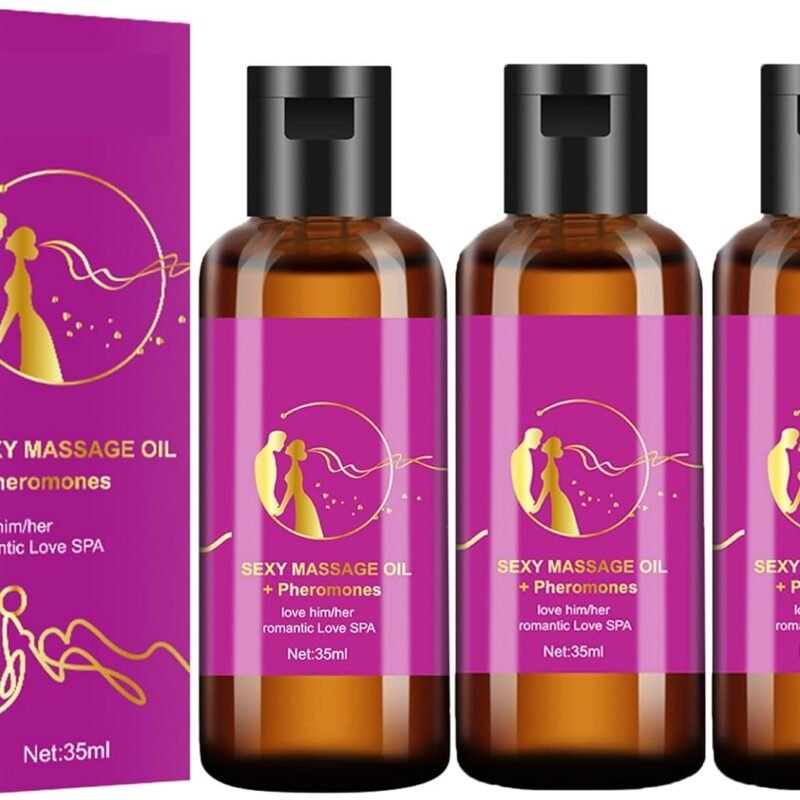 Sensual Massage Oil for Couples, Sex Massage Oil + Pheromones Love Him/Her Romantic Lover Spa 35ml/1.18 Fl Oz Sample (3)