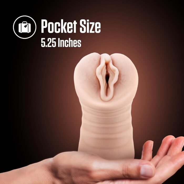 Blush Novelties Enlust Destini - AI Male Masturbator - Tight & Nubbed Canal Stroker with Vibrating Bullet to Amplify Pleasure - Super Soft X5® Plus - Open Ended to Fit Most Sizes - Sex Toy for Men - Image 6