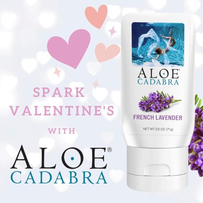 Aloe Cadabra Flavored Personal Lubricant and Vaginal Moisturizer, Organic Edible Aloe Lube for Men, Women and Couples, Non-Staining, pH Balanced, Toy Compatible (French Lavender, 2.5 Ounces, 1 Pack) - Image 2