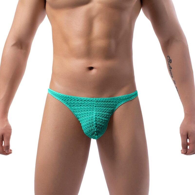 Sexy Mens Underwear Exotic Low Rise Open Hip Polyester Triangle Pants for Men Fashion Adult Apparel