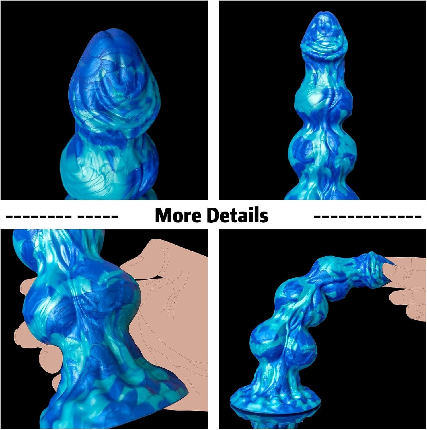 10" Huge Monster Knot Horse Dildo - Big Fantasy Dragon Dildo with 3 Dog Knots, Thick Anal Dildos with Big Suction Cup, Giant Knotted Dildos for G Spot Anal, Adult Sex Toys & Games for Women Men Gay - Image 7