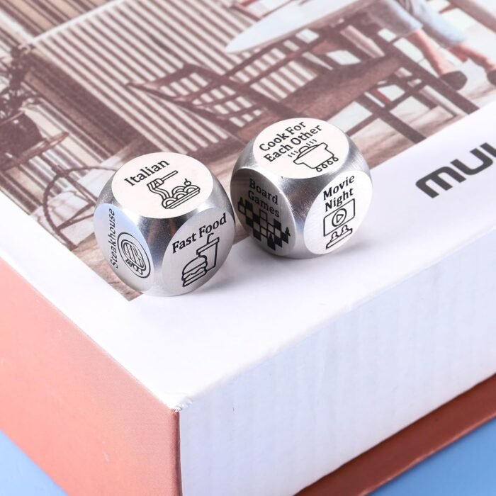 10th Tin Anniversar Gifts - 10 Year Anniversary Dice Gift for Men, Anniversary Dice Gifts for Boyfriend Girlfriend Husband Wife, Bridal Shower Gifts for Women, Stocking Stuffers for Women Men - Image 6