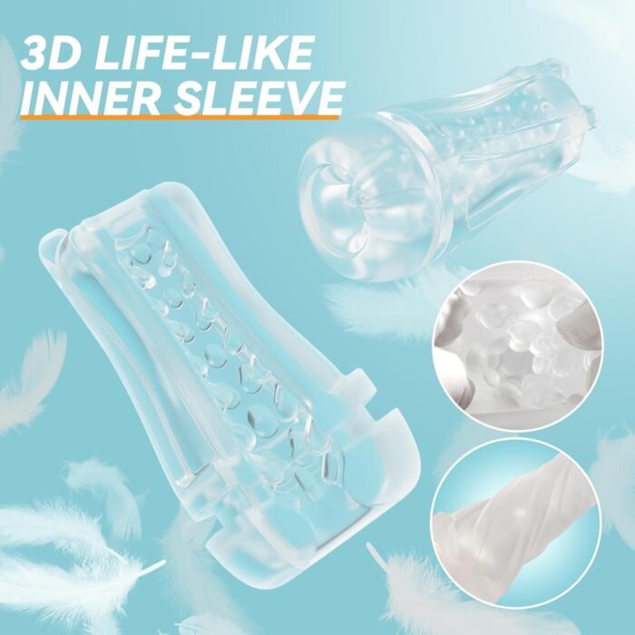 Automatic Male Masturbator with APP Control - Transparent Outer Shell Penis Pump with 3 Vacuum Suction & 7 Vibration, Sex Machine Adult Toys Pocket Pussy for Men, Male Stroker Adult Sex Toys for Men - Image 5