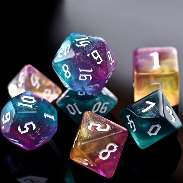 RPG Dice Sets 30 X 7-Die DND Polyhedral Dice (210pcs) with a Large Drawstring Bag for Dungeons and Dragons Tabletop Role Playing Games - Image 9