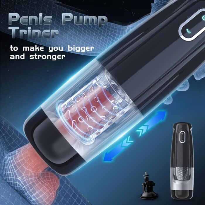 Automatic Male Masturbator Sex Toys for Men, 10 Thrusting & 10 Rotating Modes Blowjob Male Sex Toy Adult Toy, Hands Free Masturbators Pocket Pussy Stroker Penis Pump Sex Machine with Suction Base - Image 5