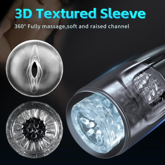 Automatic Male Masturbator Sex Toys for Men, 10 Thrusting & 10 Rotating Modes Blowjob Male Sex Toy Adult Toy, Hands Free Masturbators Pocket Pussy Stroker Penis Pump Sex Machine with Suction Base - Image 3
