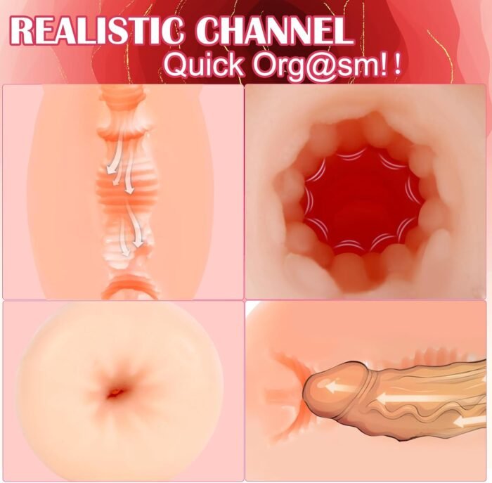 Male Masturbator Sex Toys for Men - Squeezable Pocket Pussy for Mens Masturbation, Plump and Soft Fleshy Egg Male Masturbating Stroker Penis Training Sleeve Blowjob Sex Toys Dolls for Men, Adult Toys - Image 3