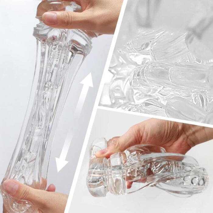Vibrating Male Masturbators with Sucking Granules and Beads, Vocal Sex Toys for Men Portable Male Stroker Adult Men Sex Toys Penis Pumps & Enlargers - Image 3