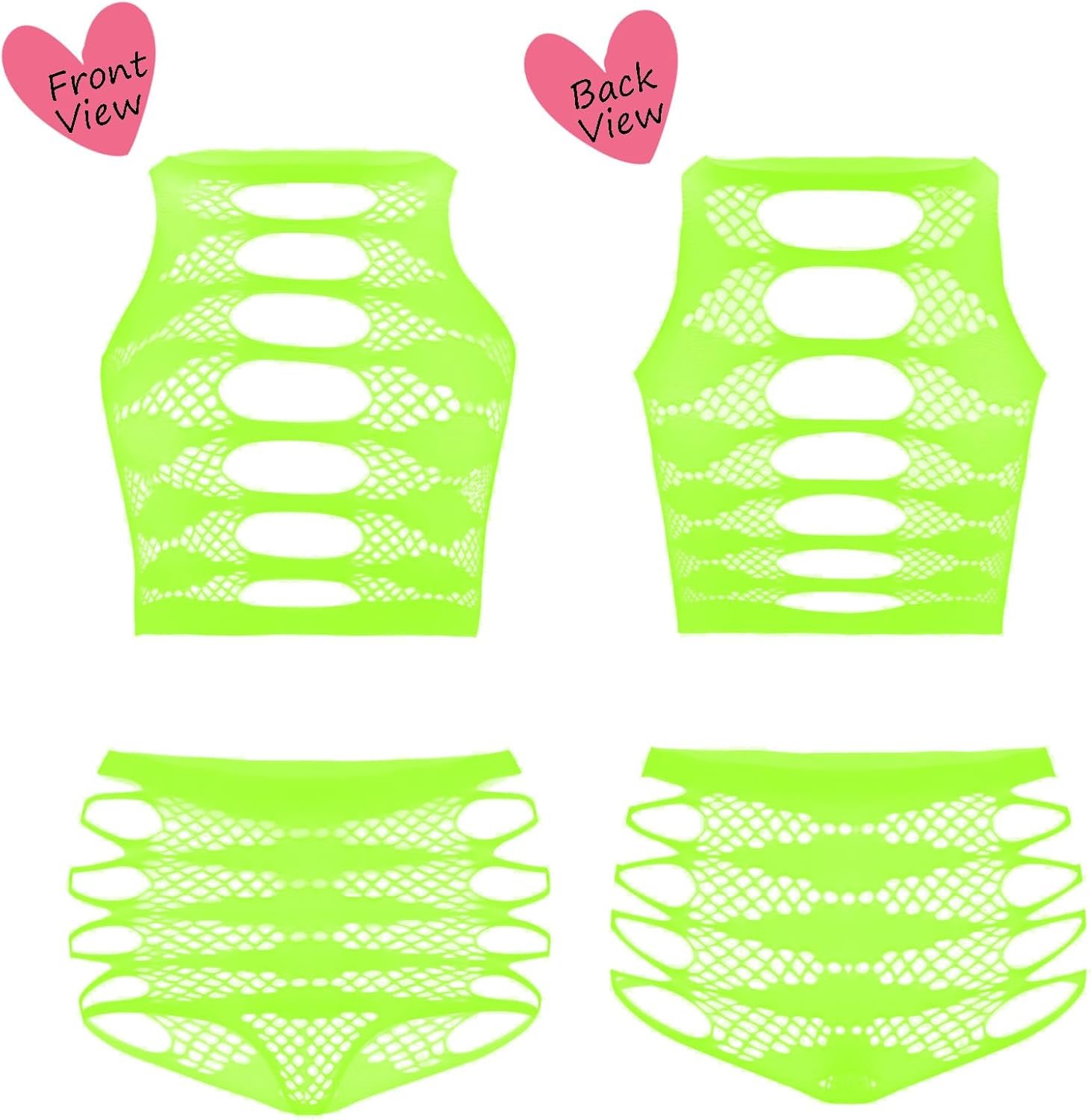 Women's Fishnet Lingerie Lace Stockings Bodysuits Mesh Babydoll for Women - Image 5