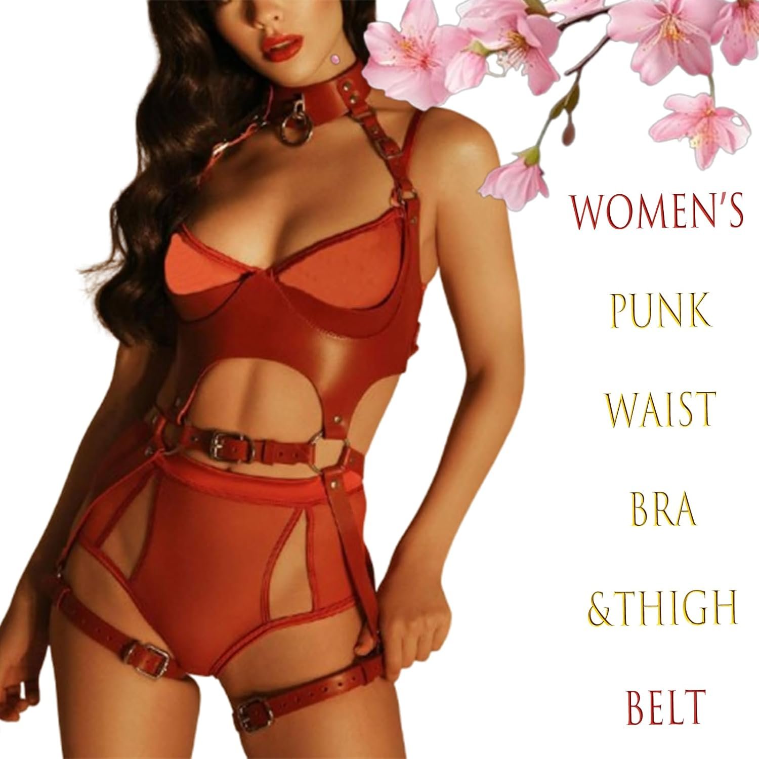 Women Body Harness Belt Bondage Lingerie Set - Adjustable Harness with Leg Bands Sexy Harness with BDSM Straps - Image 4