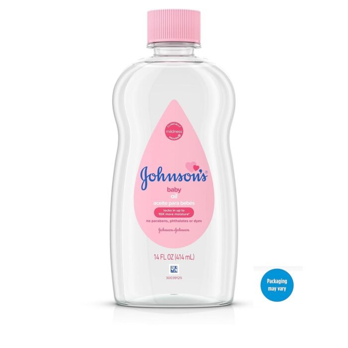 Johnson's Baby Oil, Pure Mineral Oil to help Prevent Moisture Loss for baby, Kids & Adults, Gentle & Soothing Baby Massage Oil for Dry Skin Relief, Original Scent, 14 fl. oz(Pack of 6) - Image 2