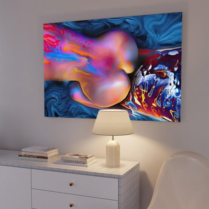 Print Painting Striking Erotic Nude Woman Canvas Print - Vibrant Abstract Art Wall Art Poster Canvas - Aesthetic Room Decor Prints for Bedroom, Living Room, Office - Modern Home Decoration Gift IdeaUn - Image 7