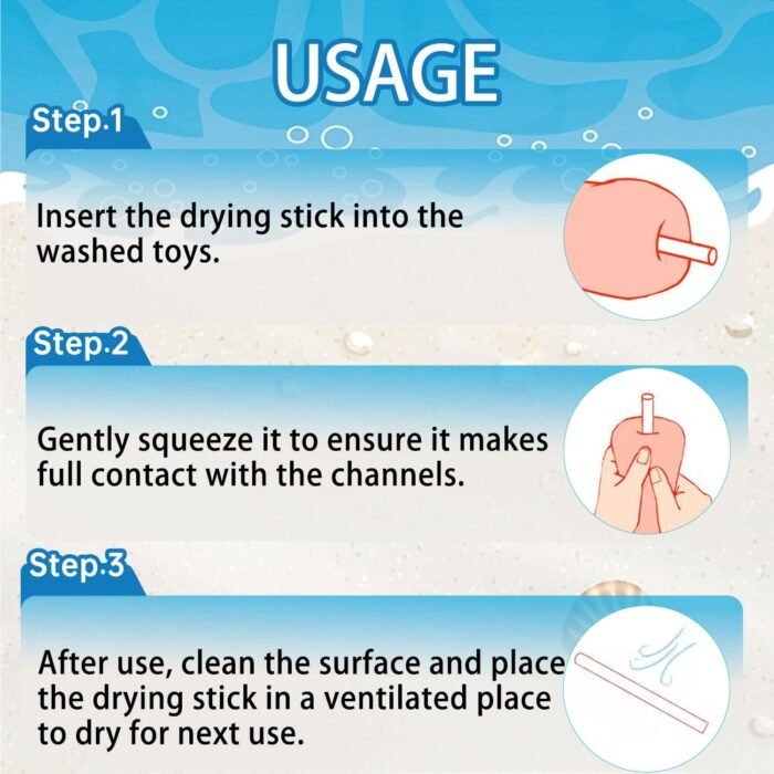 2Pcs Drying Sticks for Male Masturbator, Unbreakable Drying Rod for Sex Dolls Pocket Pussy, Reusable Water Absorption Rod Sex Toy Accessories for Male Adult Sex Toys - Image 4