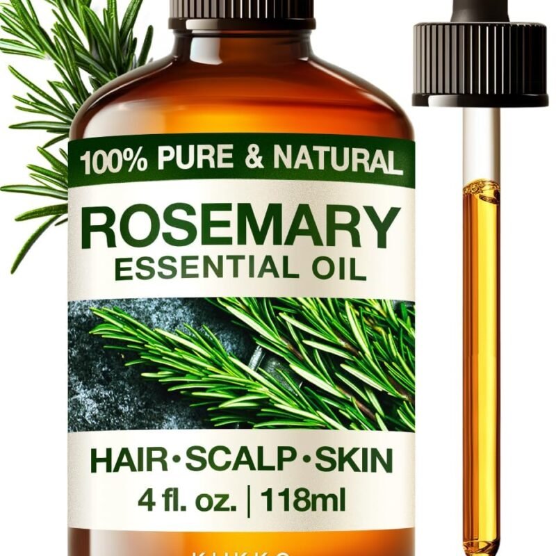 100% Pure & Natural Rosemary Oil for Hair, Skin, Aromatherapy & DIY Soap Making (4 Fl Oz / 118 ml)