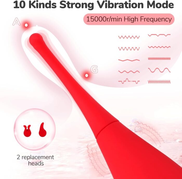 Adult Sex Toys Couples Clitoral Vibrators Wand, Her Nipple Clitoris G spot Vibrating Stimulator, Girls Female Waterproof Quiet Super Strong Oral Licking Vibrator, Best Sexual Pleasure Tools for Women - Image 2