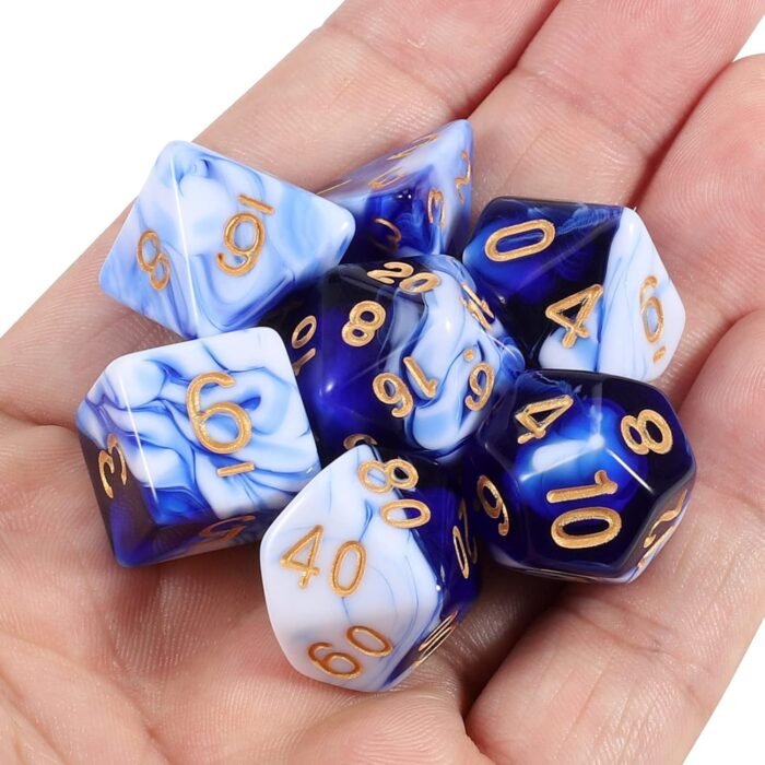 CiaraQ DND Polyhedral Dice Set with Dice Bag for Dungeons and Dragons RPG MTG Role Playing Table Games - Image 7
