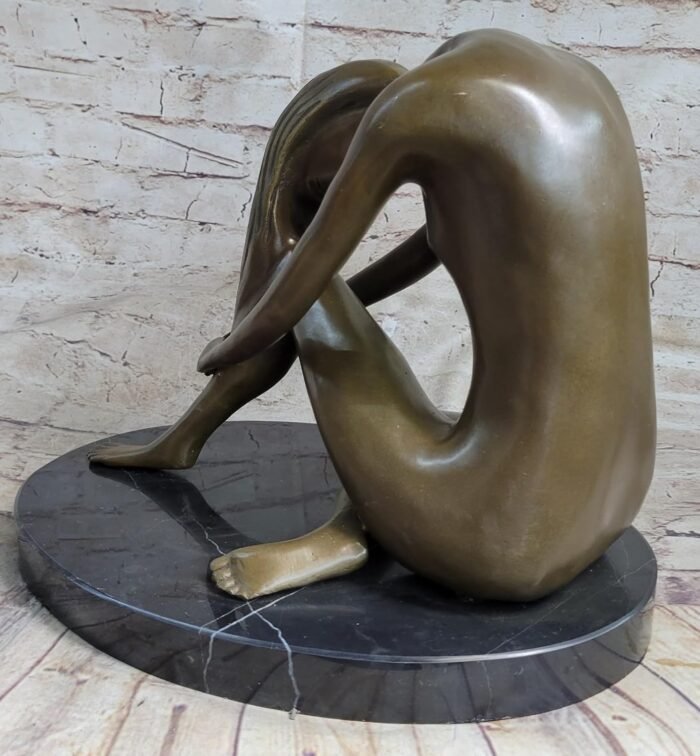 European Nude Sitting Woman Bronze Erotic Art Sculpture Hot Cast Figurine Decor Decoration Gift Sale by Classy Bronze - Image 4