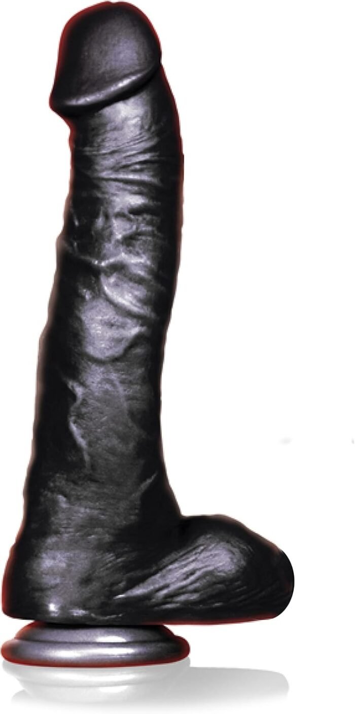 Sex Toy Couples kit of Big Black Cock Twizted 11 Inch Dildo and Icon Brands Jack-It Duo, Sky Blue - Image 2