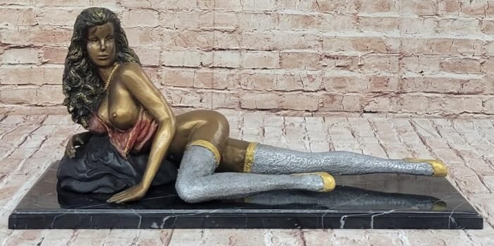 Erotic Art Bronze Sculpture: Limited Edition Signed by Collett Mancave Decor Décor Art Sale Gift by Finery Bronze