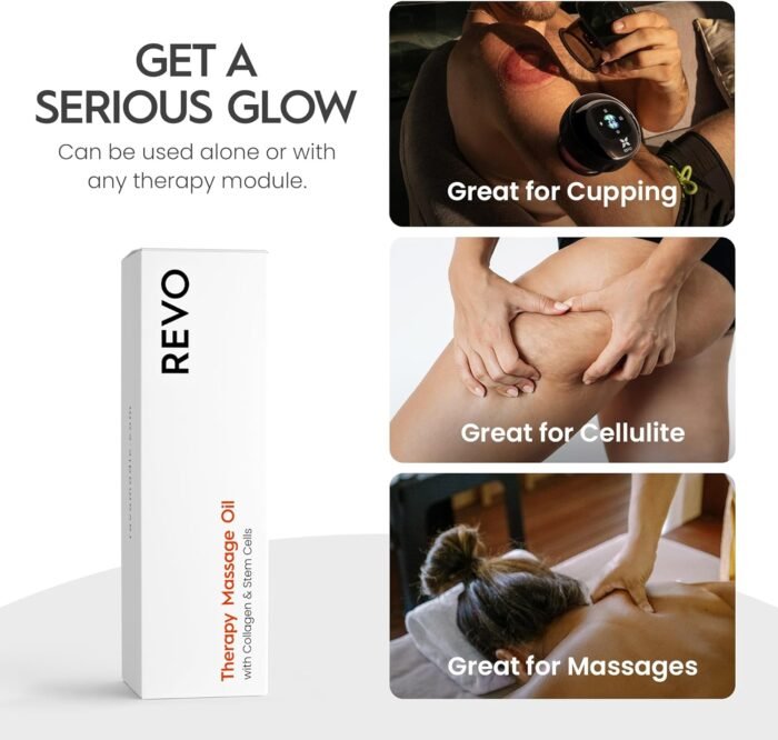 REVO Anti Cellulite Massage Oil Infused with Collagen & Stem-Cells for More Elastic, Tighter Skin - Image 5