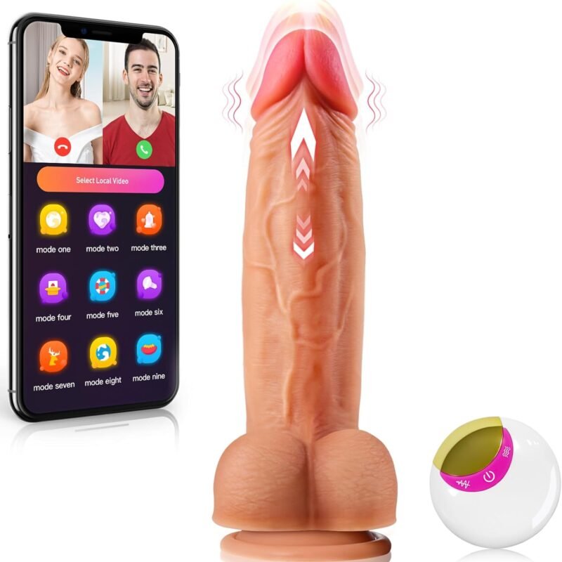 Thrusting Dildo Sex Toys Dildos - Adult Sex Toy Realistic Vibrator Dildo for Clitoral G-spot Anal Stimulation, 8 inch Dildo Vibrators for Women for Couples (9.8 inch)