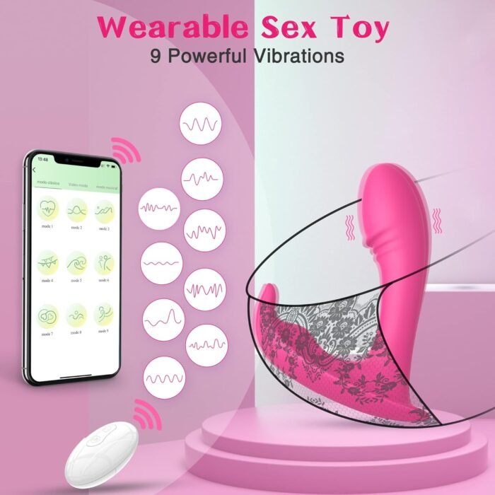 Adult Sex Toys Dildo Vibrator-Wearable G Spot Clitoral Vibrators with APP Remote Control Dual Motors Clit G Spot Female Stimulator with 9 Vibrating Modes Adult Toy for Women Couple Adult Game - Image 3