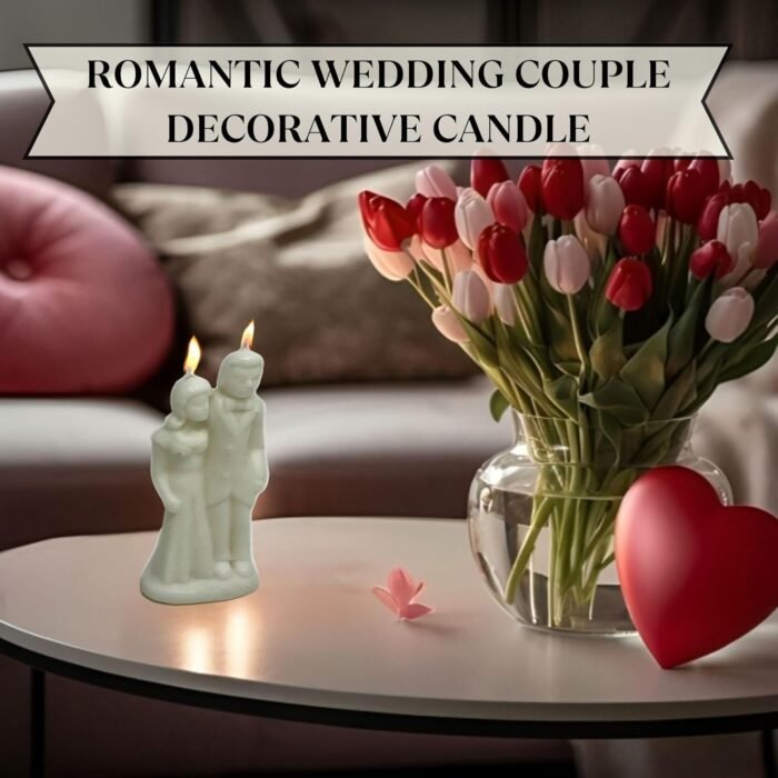 Vrinda® Decorative Candle Erotic Wedding Couple – Couple Art Portrait Candle Mould - Handcrafted Romantic Figurine Candles for Rituals, Couple Spell, Marriage, and Other Special Occasion (White) - Image 4