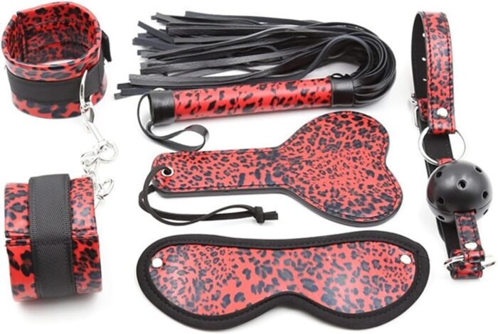 Sex Bondage BDSM Kit Bed Restraints Set with Adjustable Handcuffs Ankle Cuffs Kits Adult SM Straps Sets for Women's Pleasure and Couple Foreplay Sunglasses IO-1698