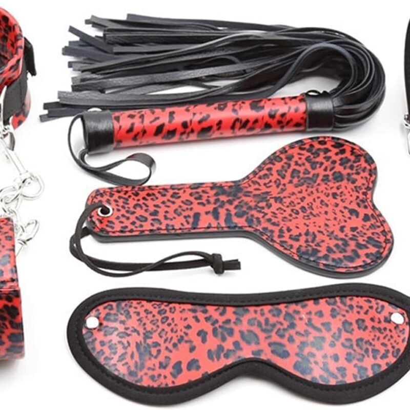 Sex Bondage BDSM Kit Bed Restraints Set with Adjustable Handcuffs Ankle Cuffs Kits Adult SM Straps Sets for Women's Pleasure and Couple Foreplay Sunglasses IO-1698
