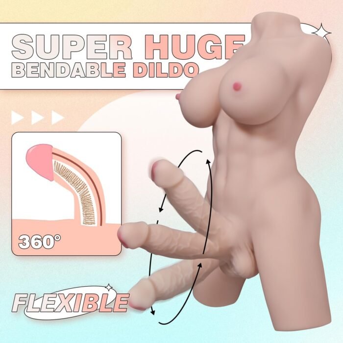 13LB Shemale Sex Doll Torso for Women with Dildo Trans Sex Doll with Penis Male Sex Toy with Realistic Flexible Huge Dildo Male Masturbator Adult Sex Toys for Women - Image 3