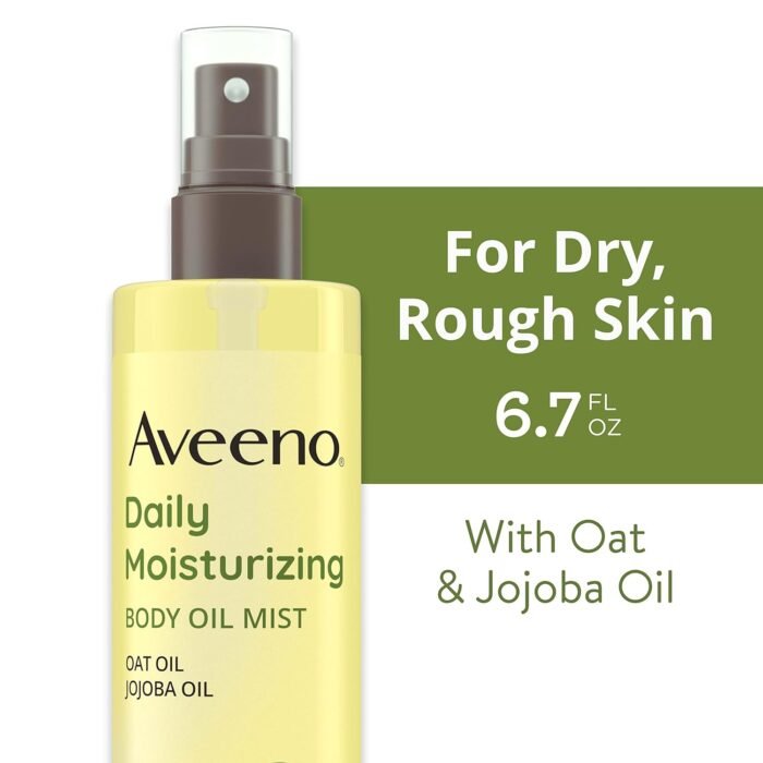Aveeno Daily Moisturizing Body Oil, Body Mist for Dry Skin with Oat Oil and Jojoba Oil, Nourishing Body Spray with a Hypoallergenic Formula, 6.7 FL OZ - Image 2