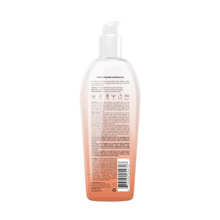 HEMPZ Sweet Pineapple & Honey Melon Herbal Hydrating Multi-Purpose Body Oil for Body - Moisturizing Bath, Shower, or Shaving Oil for Dry or Sensitive Skin for Women & Men, 6.76 Oz - Image 2
