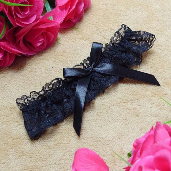 MMTTAO Wedding Garter for Bridal Leg Ring Satin Bow Plus Size Stretch Prom Garters Set - Image 4