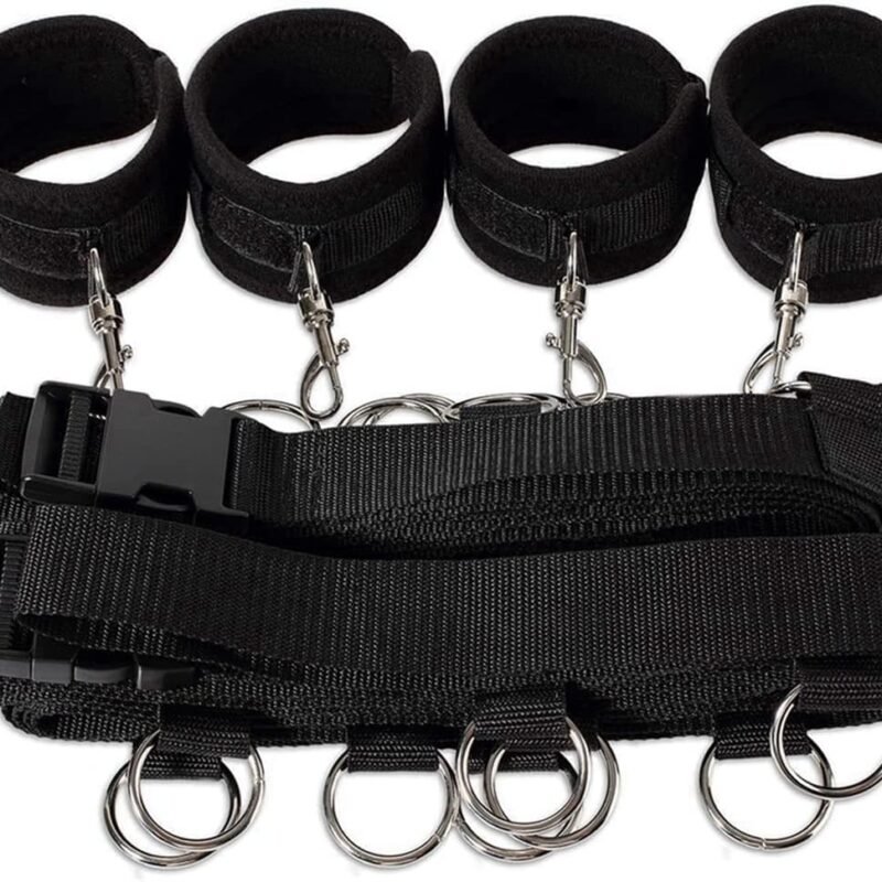 Bed Straps Restraints Sex King Bindage Kit Adjustable Wrist and Ankle Restraints Bondaged Rope Cord & Rope Sex Ties for Ankles and Wrists Sex Resistance Bands Ankle Strap BDSM Sweater S1210