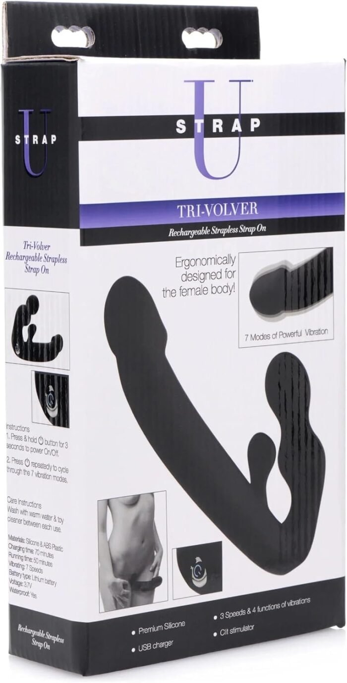 Strap U Tri-Volver Rechargeable Strapless Strap-On - Image 7