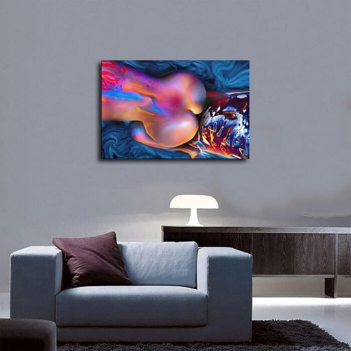 Print Painting Striking Erotic Nude Woman Canvas Print - Vibrant Abstract Art Wall Art Poster Canvas - Aesthetic Room Decor Prints for Bedroom, Living Room, Office - Modern Home Decoration Gift IdeaUn - Image 5