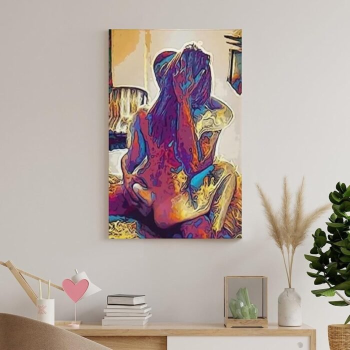 Sexy Couple Abstract Erotic Art Poster Adult Applicable Gift Art Poster Canvas Painting Decor Wall Print Photo Home Modern Decorative Posters Framed/Unframed 12x18inch(30x45cm) - Image 8