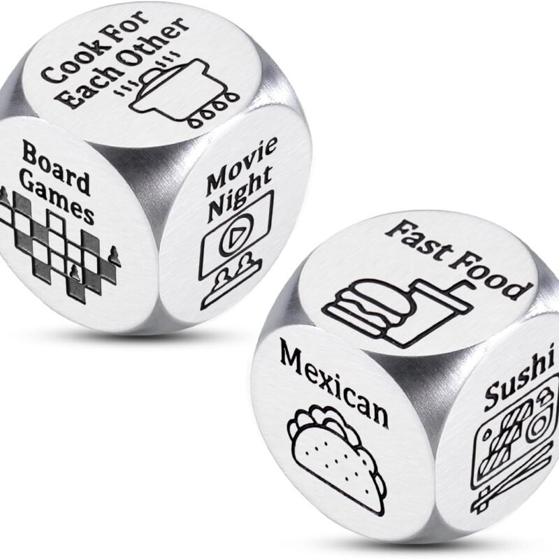 10th Tin Anniversar Gifts - 10 Year Anniversary Dice Gift for Men, Anniversary Dice Gifts for Boyfriend Girlfriend Husband Wife, Bridal Shower Gifts for Women, Stocking Stuffers for Women Men