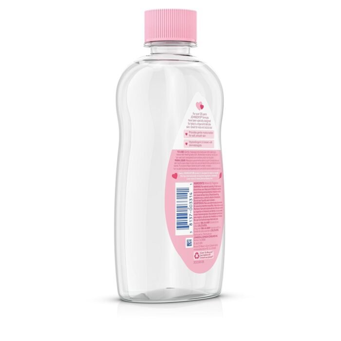Johnson's Baby Oil, Pure Mineral Oil to help Prevent Moisture Loss for baby, Kids & Adults, Gentle & Soothing Baby Massage Oil for Dry Skin Relief, Original Scent, 14 fl. oz(Pack of 6) - Image 7