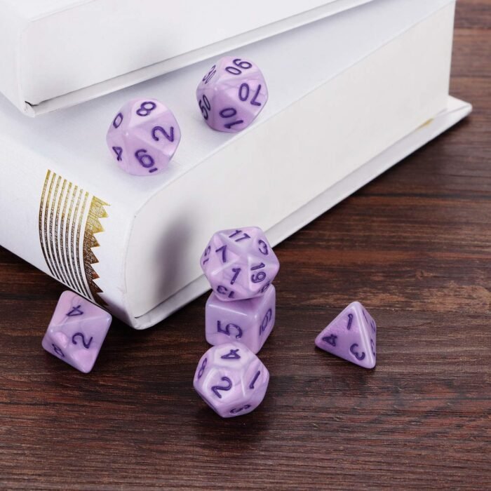 DND Dice, 5 x 7 Sets (35 Pieces) Polyhedron Dice for Dungeons & Dragons RPG MTG DND Tabletop Game with 1 Free Pouch D4 D8 D10 D12 D20 - Image 2