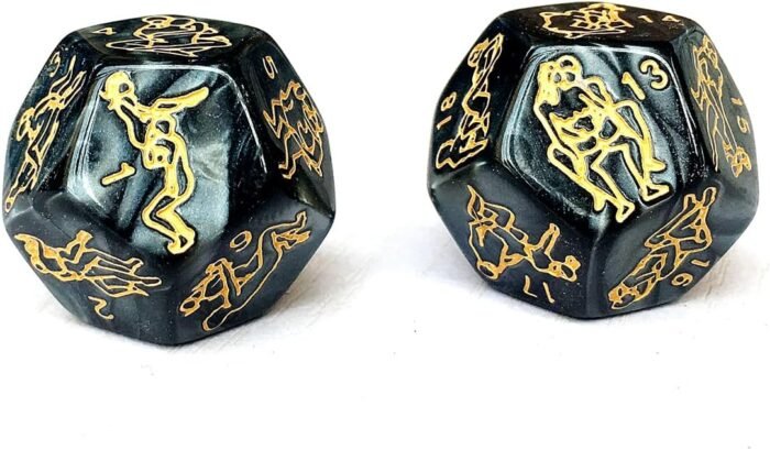 2025 Upgraded 4Pcs Black Sex Dice Set for Couples Naughty Sex Dice for Couples Game Dice Games for Adults Party Bedroom Sweater JSD12 - Image 4