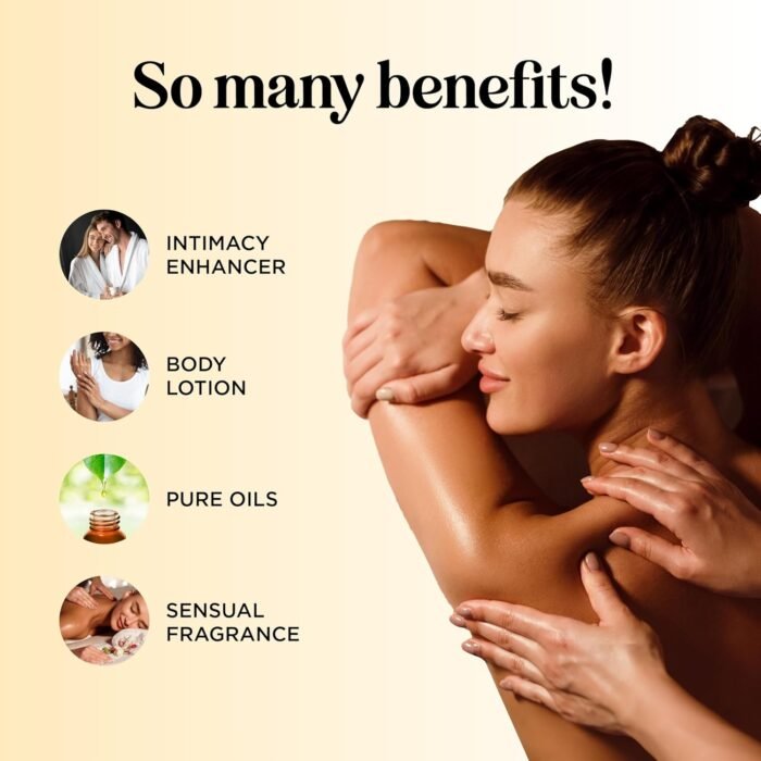 Scented Sensual Massage Oil for Couples - Tropical and Berry Full Body Massage Oils with Jojoba Coconut and Sweet Almond Oil with Sweet Aromas for Special Moments - Non GMO Gluten Free and Vegan - Image 4