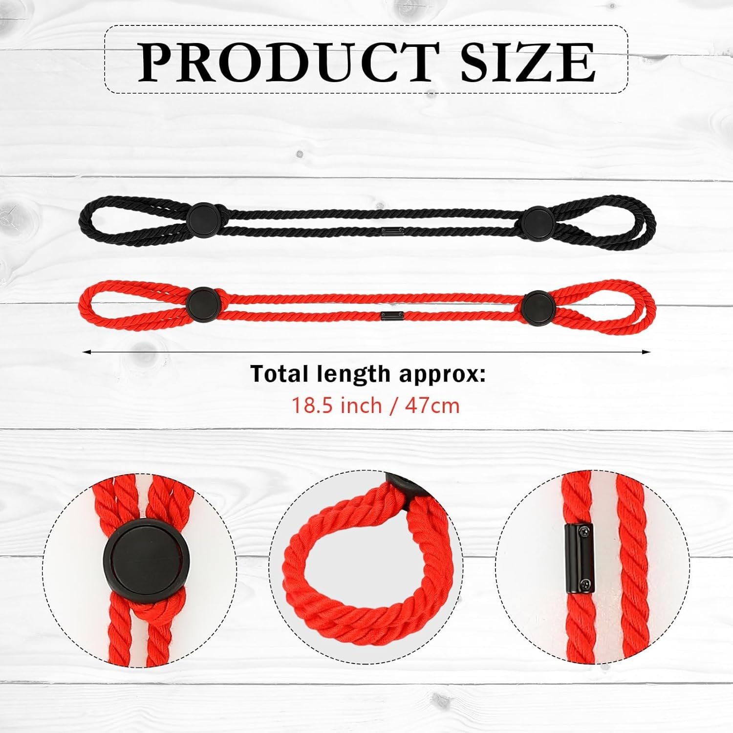2pcs Black Sex Bondage BDSM Rope Kit - Super Soft Cotton Rope, BDSM Bondage Ropes Bed Restraint Set SM Adult Sex Toys for Women Men Couples Sweater ol0 - Image 2
