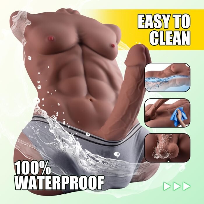 Male Sex Doll for Women Female Masturbation with Flexible Dildo - Life Size Sex Doll Torso with 7in Huge Cock Penis for G-spot Anal, Adult Sex Toy with Muscle Abs for Female Men Gay Couple - Image 5