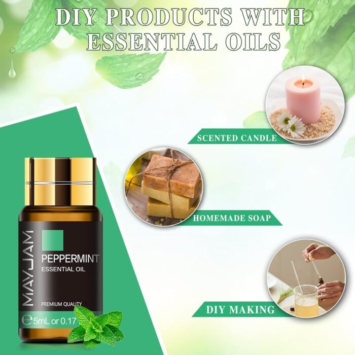 Tea Tree 20 Pcs Pure Essential Oil Gift Set, for Diffuser, Humidifiers, Skin Care, Massage, Fragrance Oil Scent for DIY Candle and Soap Making, Gift for Friend (5ML) - Image 5